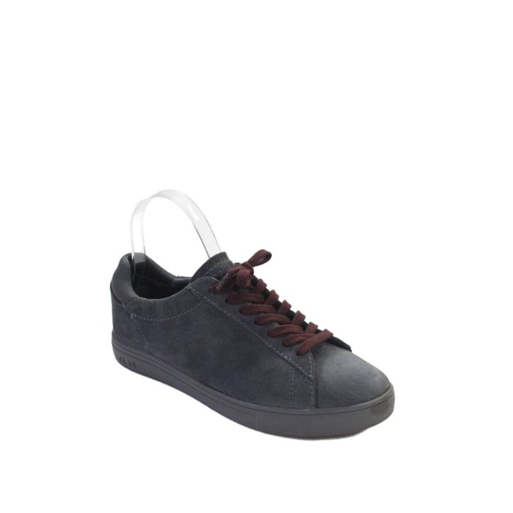 Clae Womens Suede Rounded Toe Lace Up Casual Sneakers Dark Gray Size 5.5